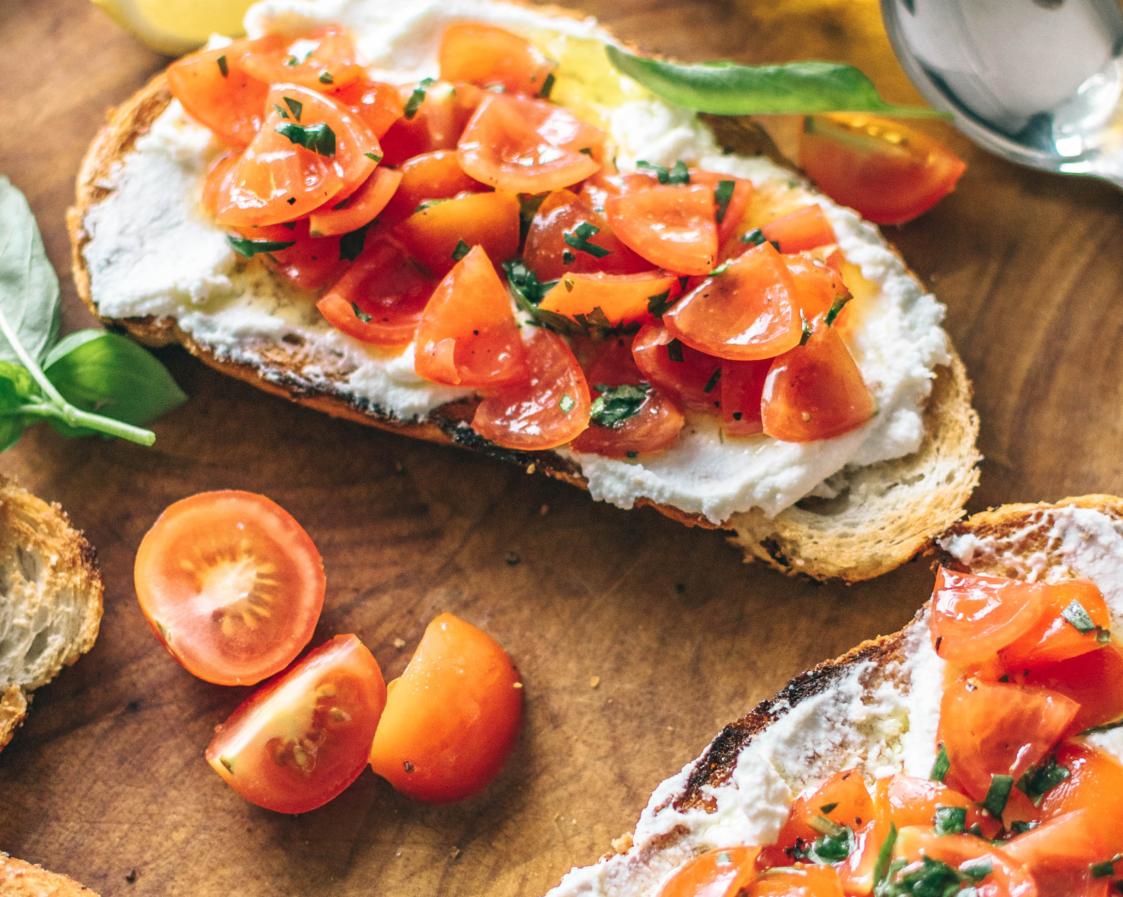 tartine tomate fromage frais